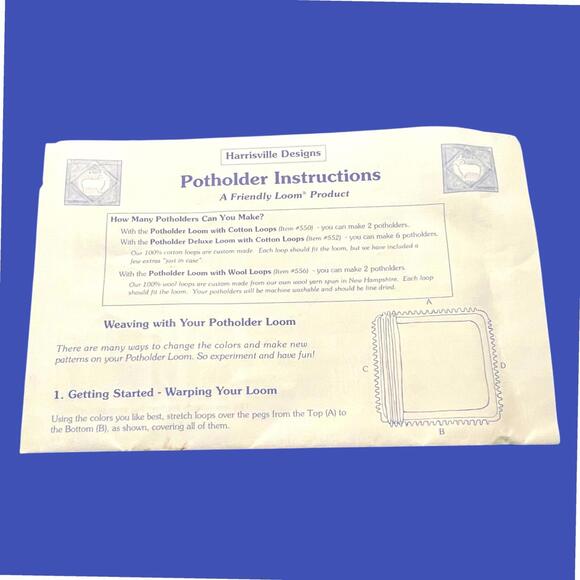 Harrisville Designs Potholder Loom Metal Weaving Kit New Open Box USA Made - Picture 8 of 8